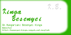 kinga besenyei business card